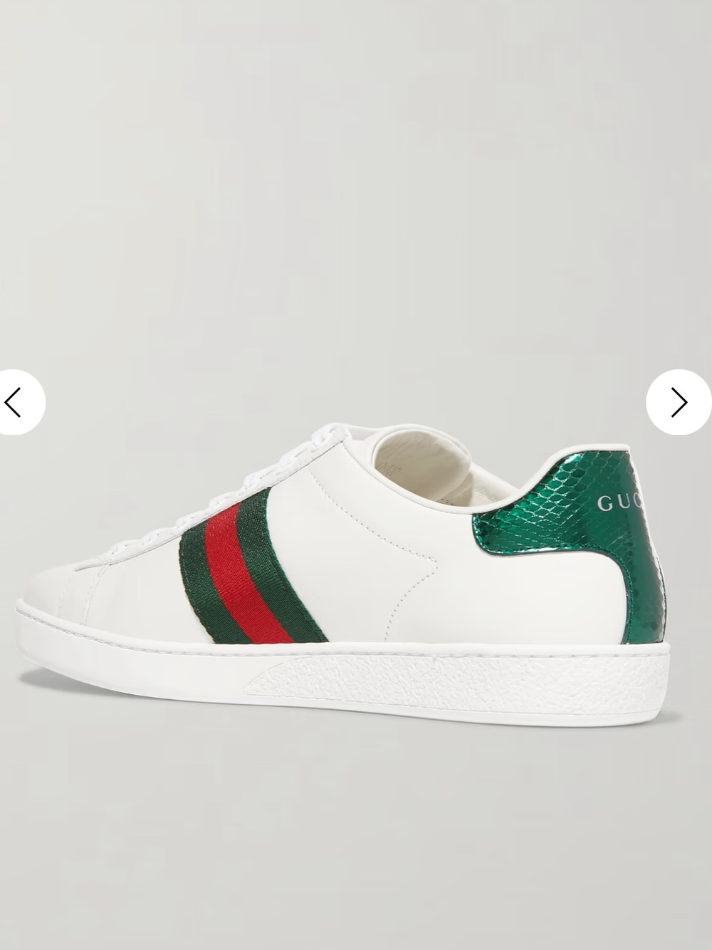 Gucci White Leather Classic Ace Sneakers - Picture 4 of 8